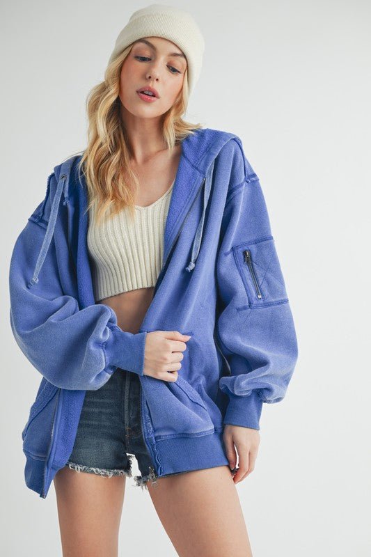 Fiori Hoodie Jacket - RaeLynns Boutique