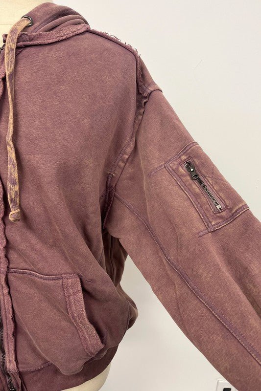 Fiori Hoodie Jacket - RaeLynns Boutique