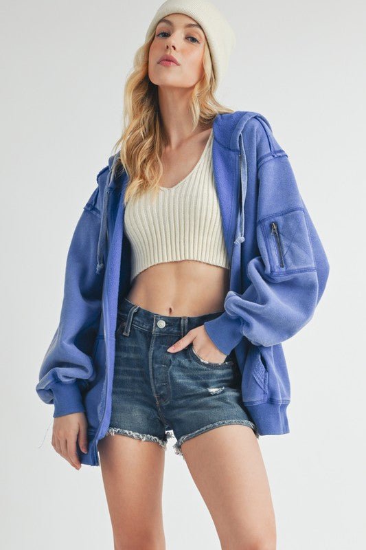 Fiori Hoodie Jacket - RaeLynns Boutique