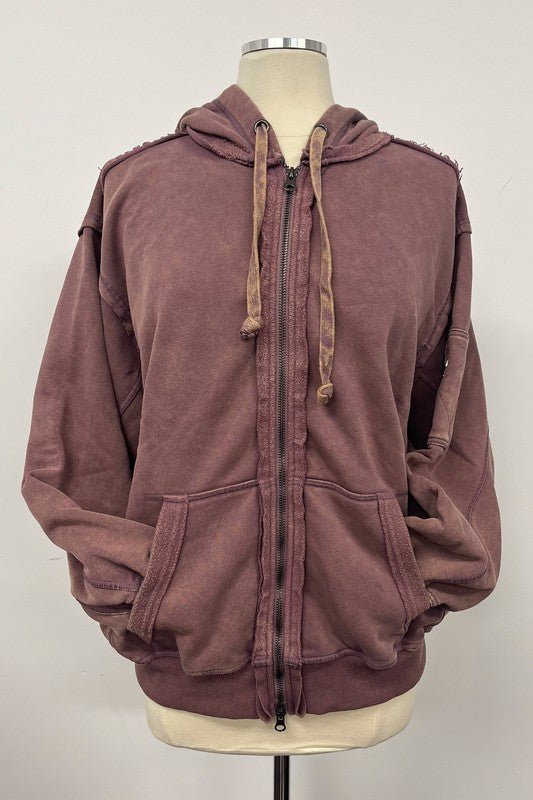 Fiori Hoodie Jacket - RaeLynns Boutique