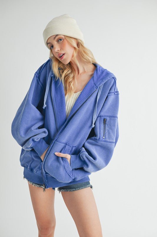 Fiori Hoodie Jacket - RaeLynns Boutique