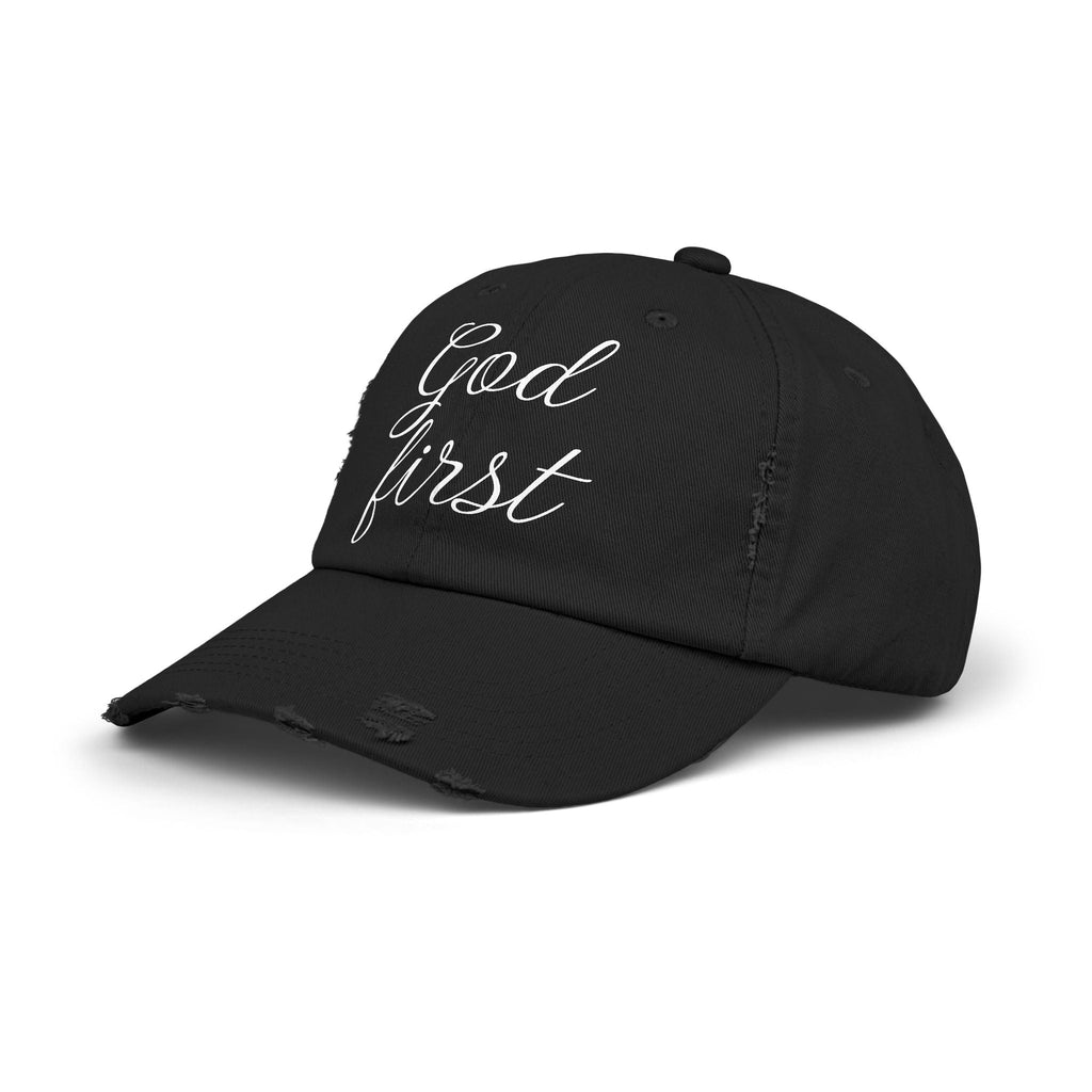 God First Distressed Baseball Cap — Christian Faith Baseball Hat - RaeLynns Boutique