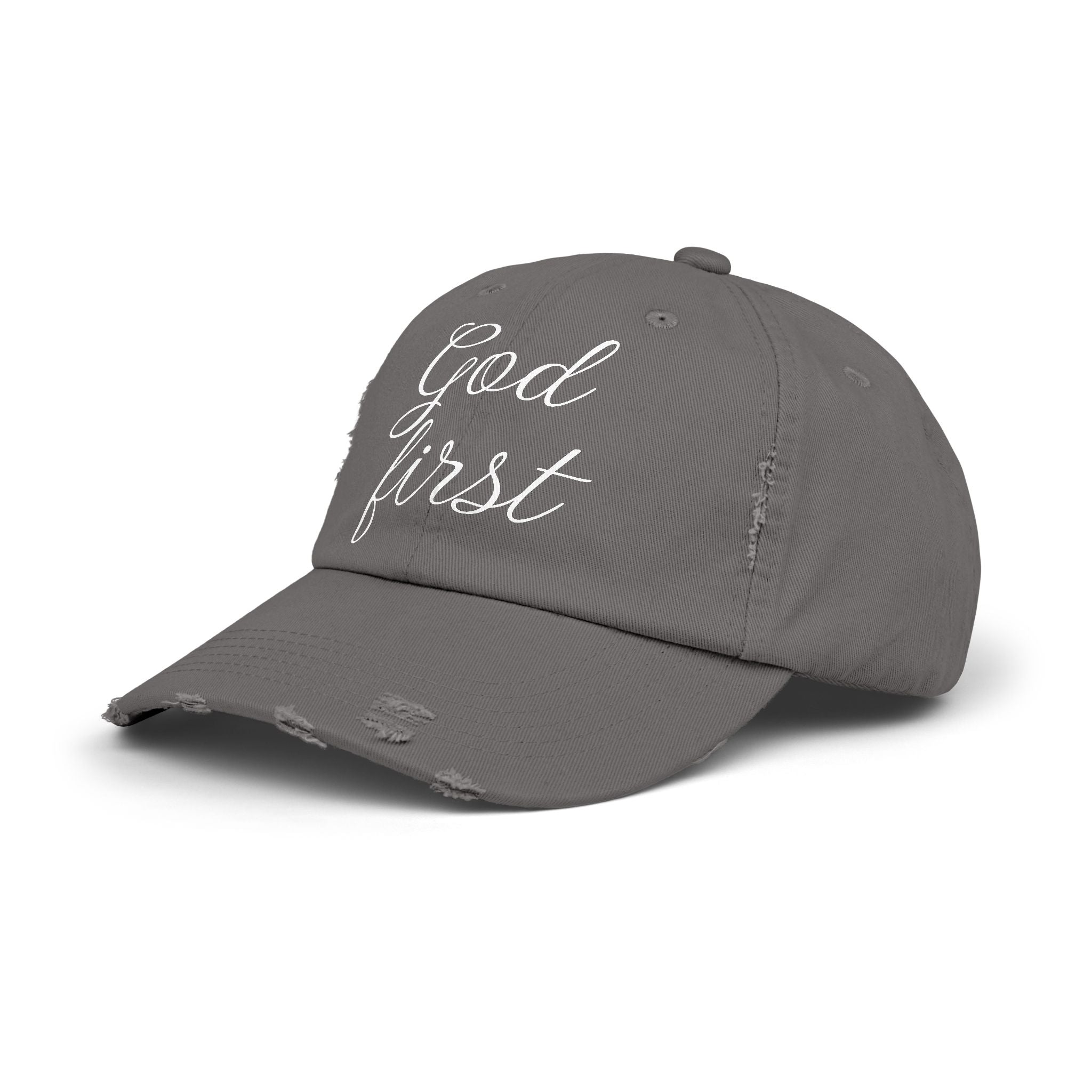 God First Distressed Baseball Cap — Christian Faith Baseball Hat - RaeLynns Boutique