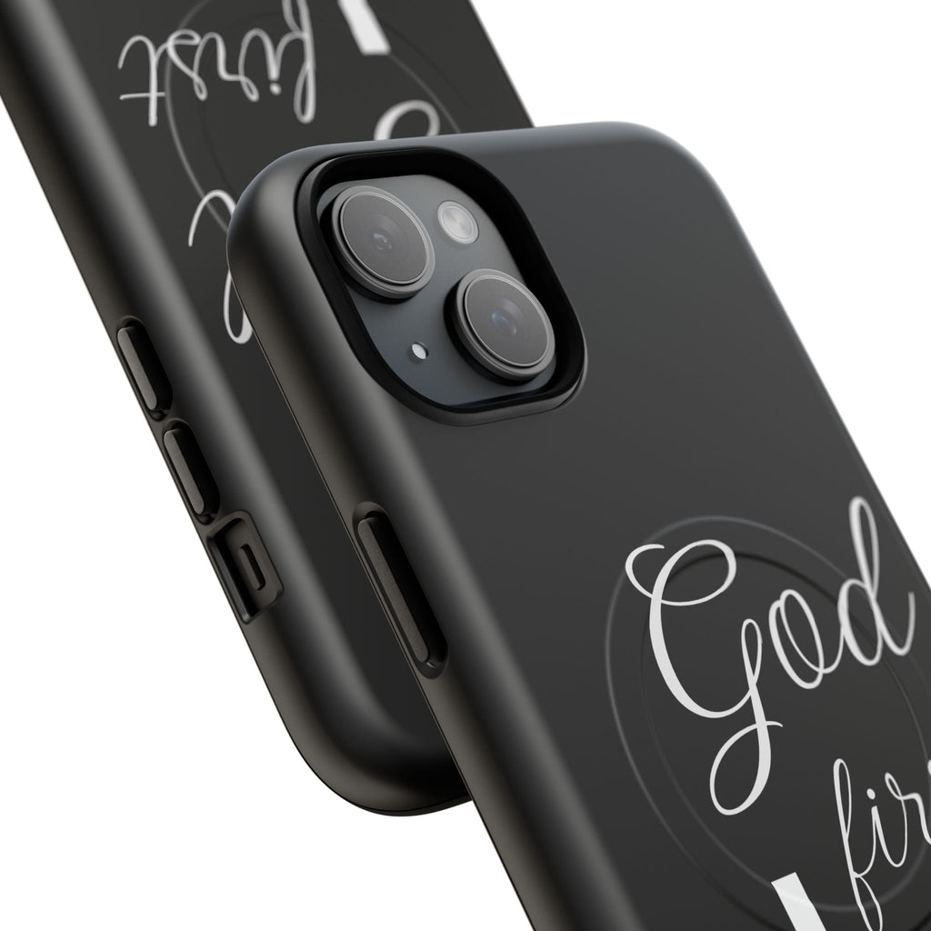 God First Phone Case — Black Tough Magnetic Christian iPhone Cover - RaeLynns Boutique