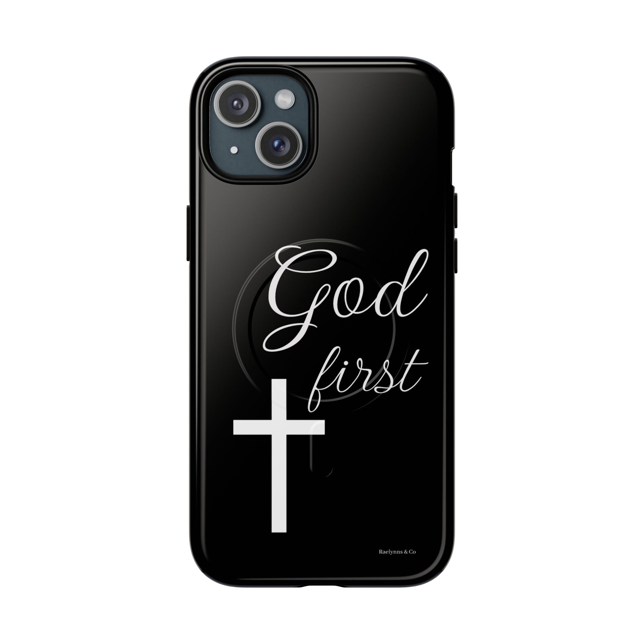 God First Phone Case — Black Tough Magnetic Christian iPhone Cover - RaeLynns Boutique