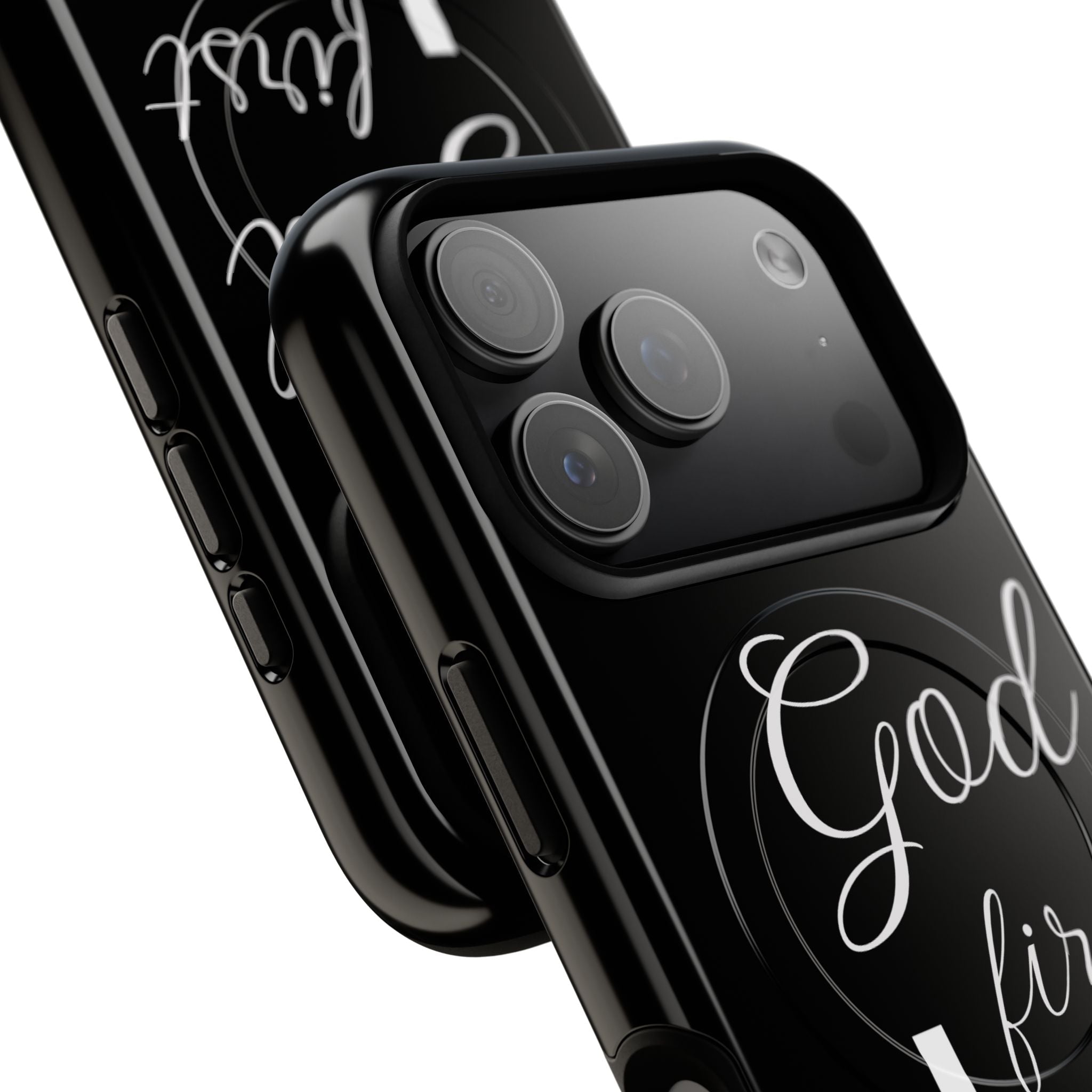 God First Phone Case — Black Tough Magnetic Christian iPhone Cover - RaeLynns Boutique