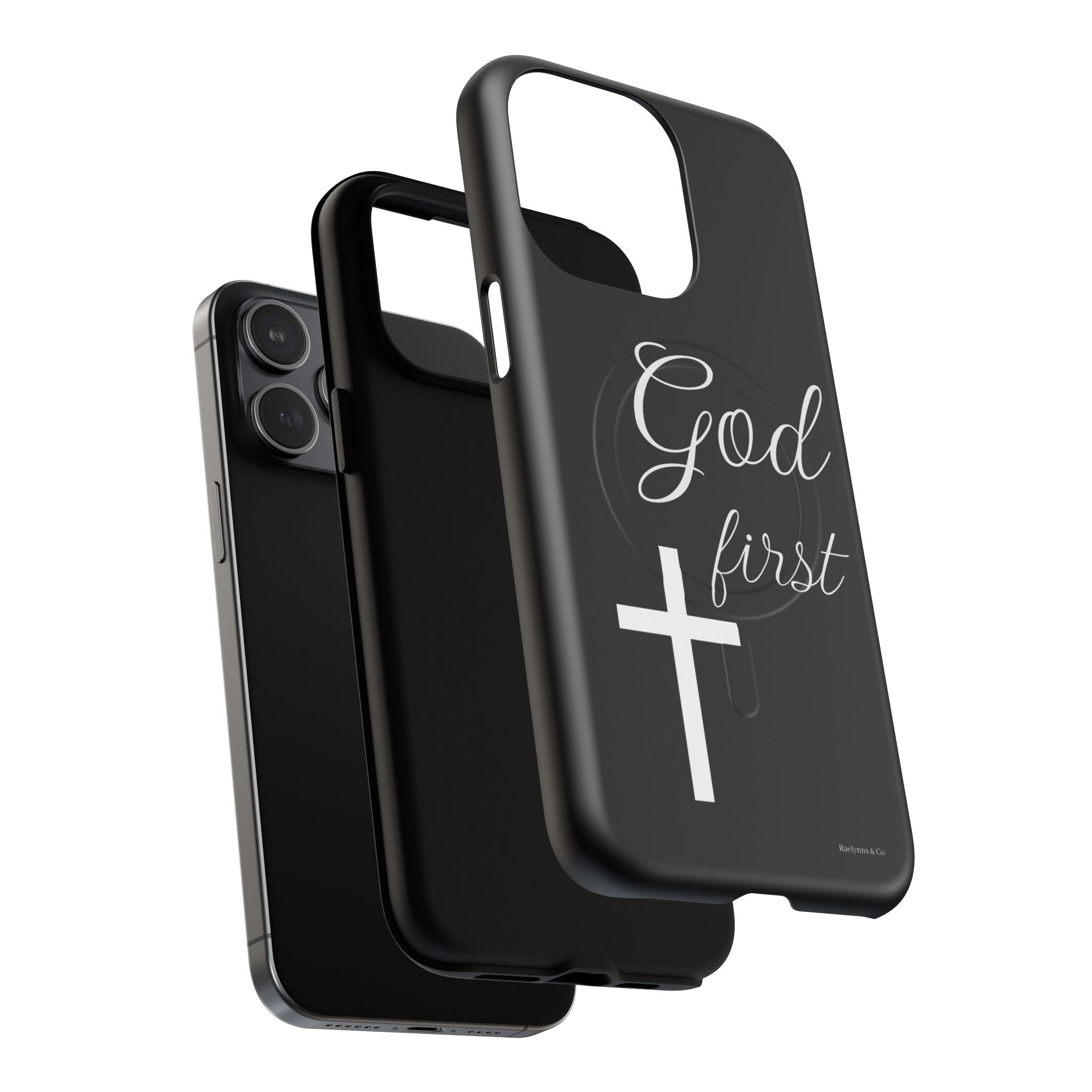 God First Phone Case — Black Tough Magnetic Christian iPhone Cover - RaeLynns Boutique