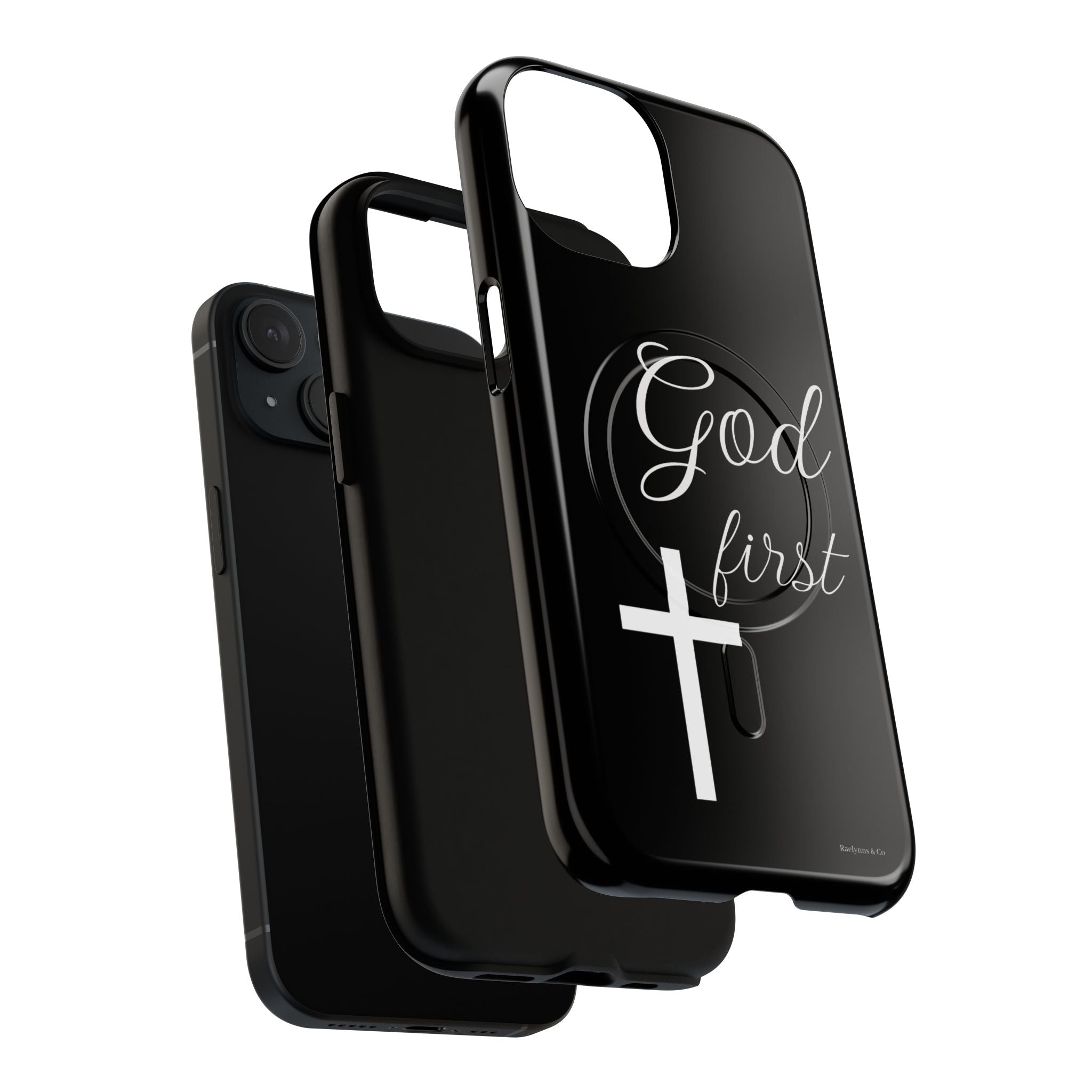 God First Phone Case — Black Tough Magnetic Christian iPhone Cover - RaeLynns Boutique