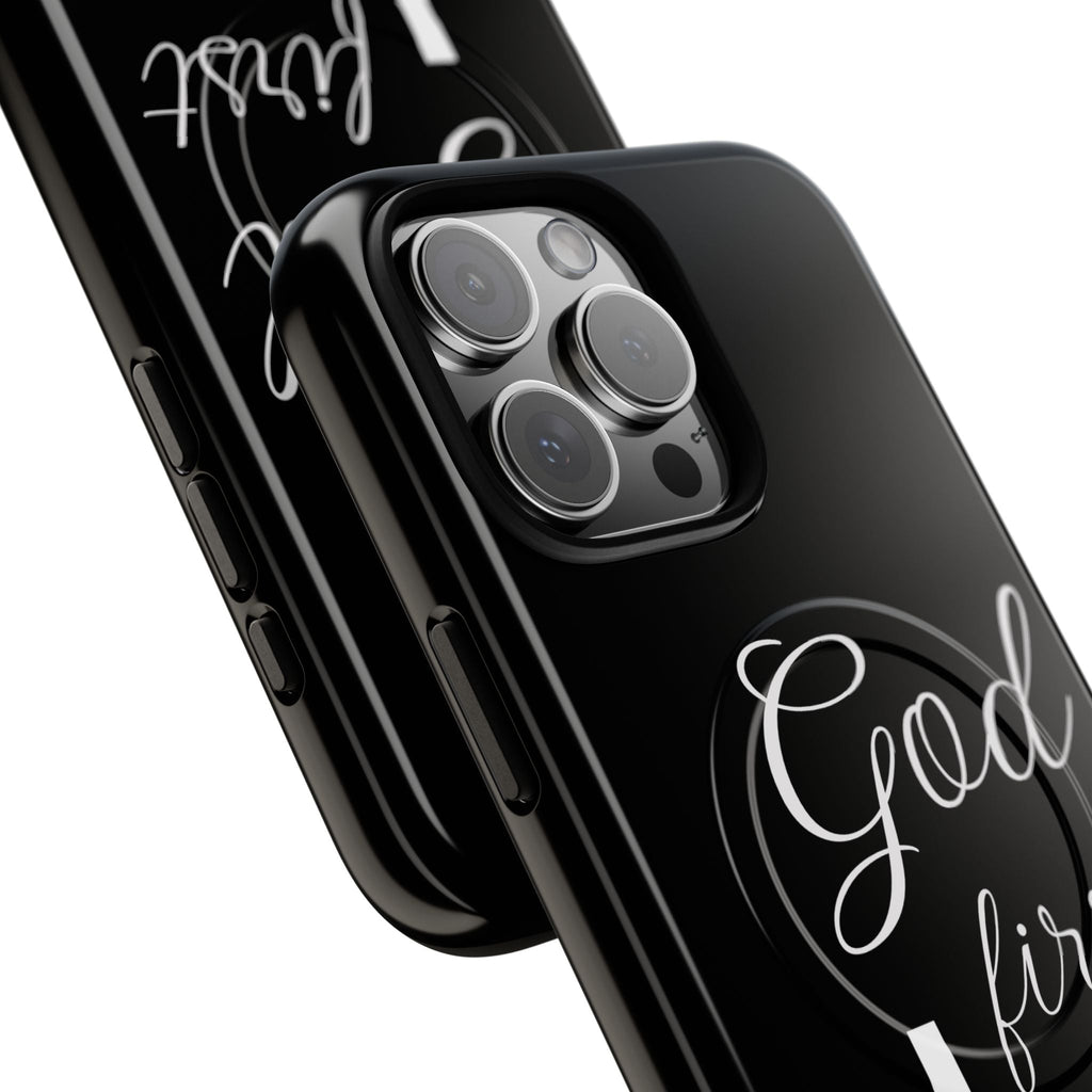 God First Phone Case — Black Tough Magnetic Christian iPhone Cover - RaeLynns Boutique