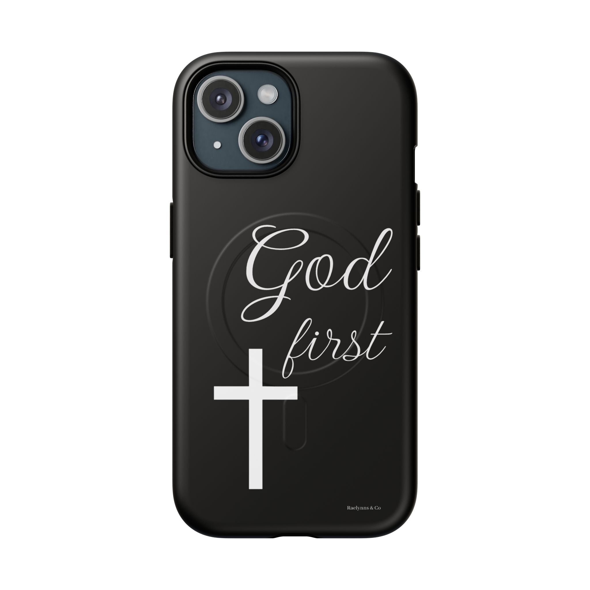 God First Phone Case — Black Tough Magnetic Christian iPhone Cover - RaeLynns Boutique