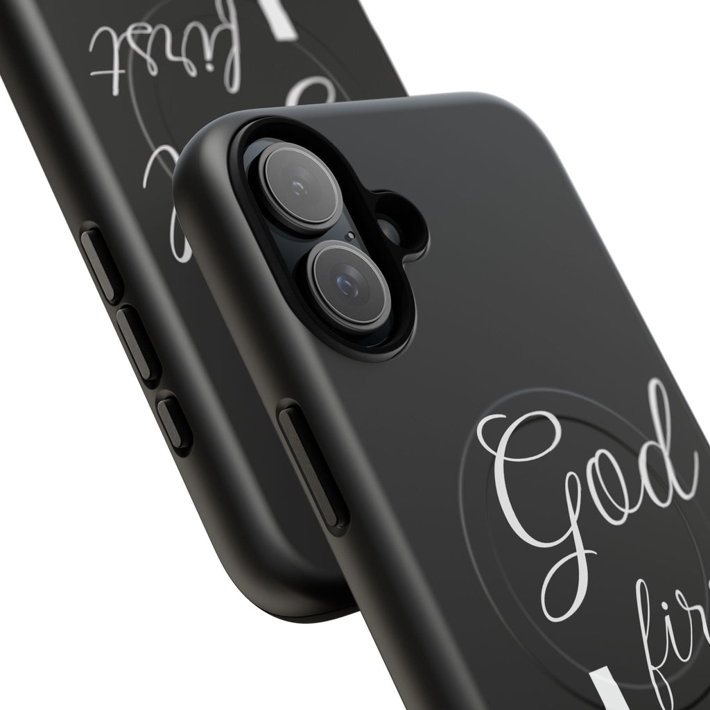 God First Phone Case — Black Tough Magnetic Christian iPhone Cover - RaeLynns Boutique
