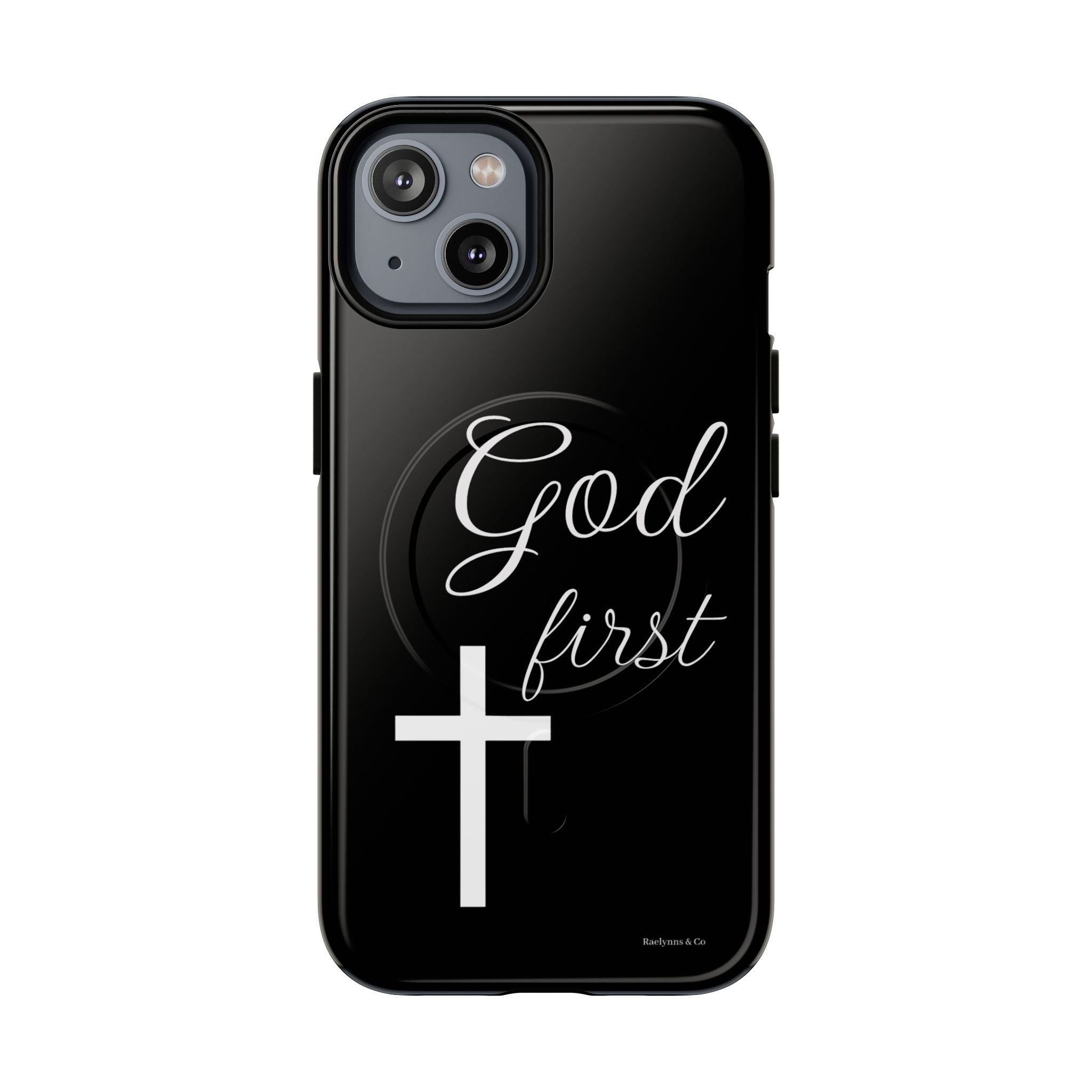 God First Phone Case — Black Tough Magnetic Christian iPhone Cover - RaeLynns Boutique