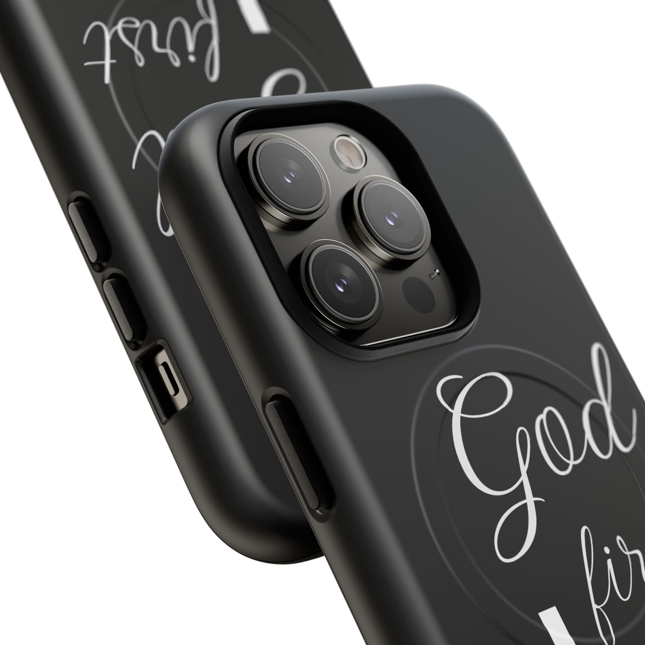 God First Phone Case — Black Tough Magnetic Christian iPhone Cover - RaeLynns Boutique
