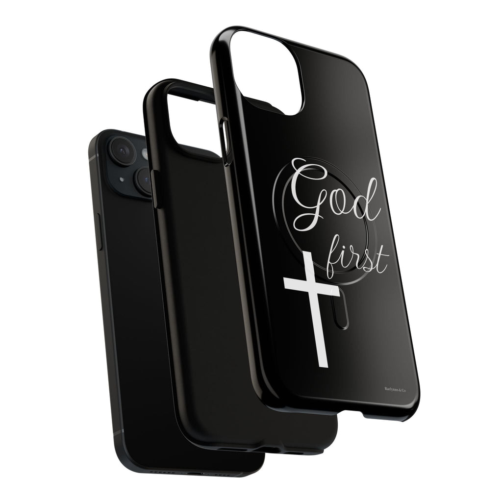 God First Phone Case — Black Tough Magnetic Christian iPhone Cover - RaeLynns Boutique