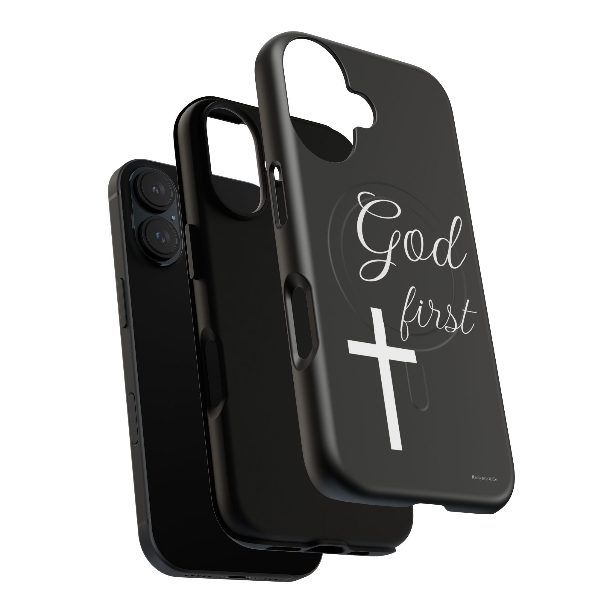 God First Phone Case — Black Tough Magnetic Christian iPhone Cover - RaeLynns Boutique