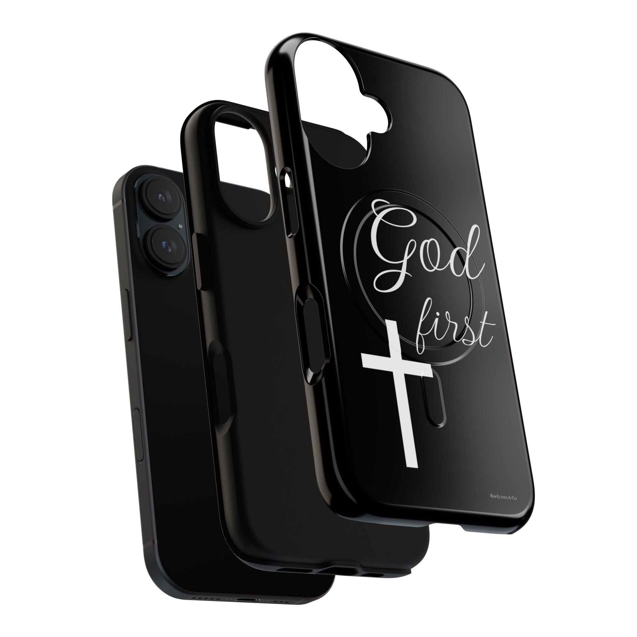 God First Phone Case — Black Tough Magnetic Christian iPhone Cover - RaeLynns Boutique