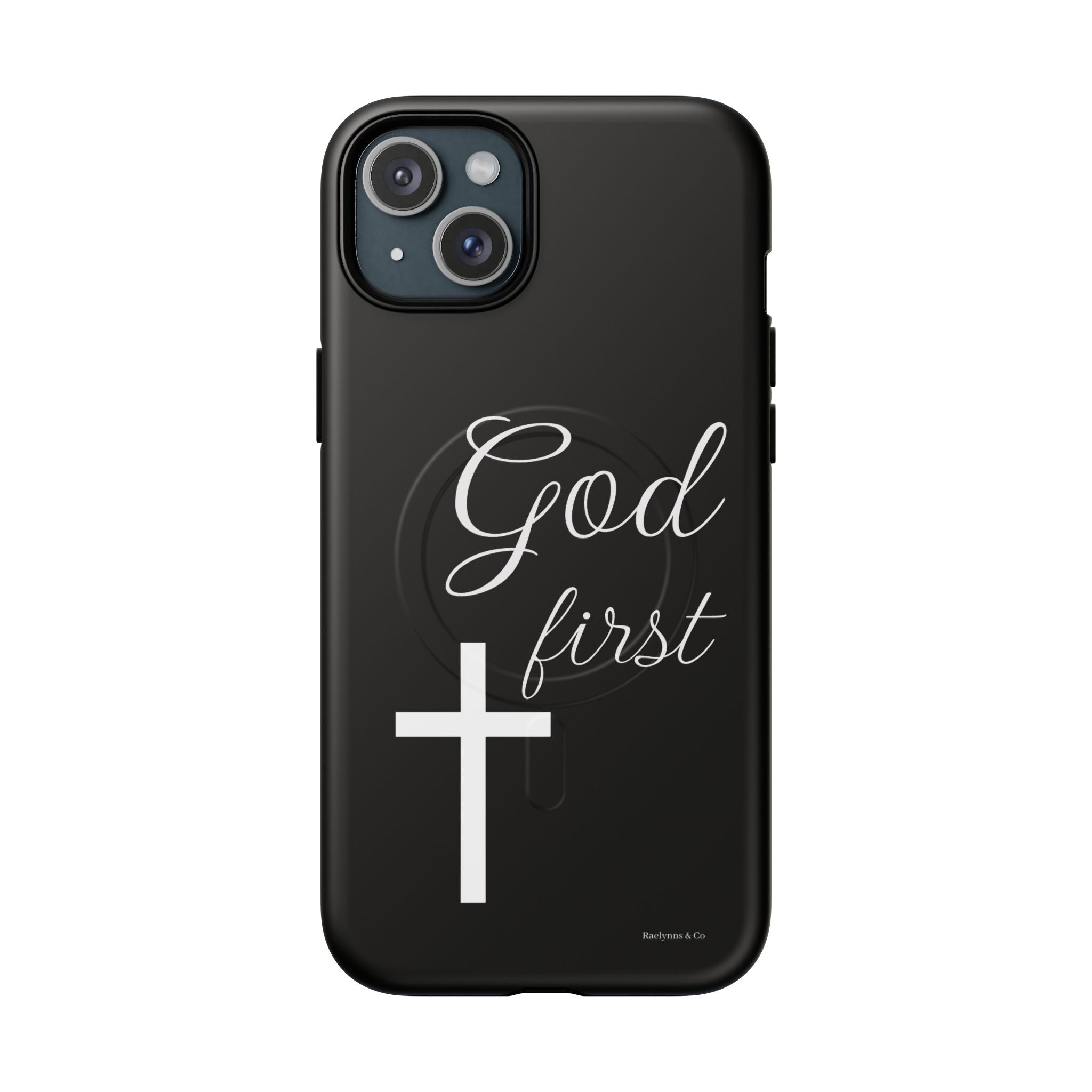 God First Phone Case — Black Tough Magnetic Christian iPhone Cover - RaeLynns Boutique