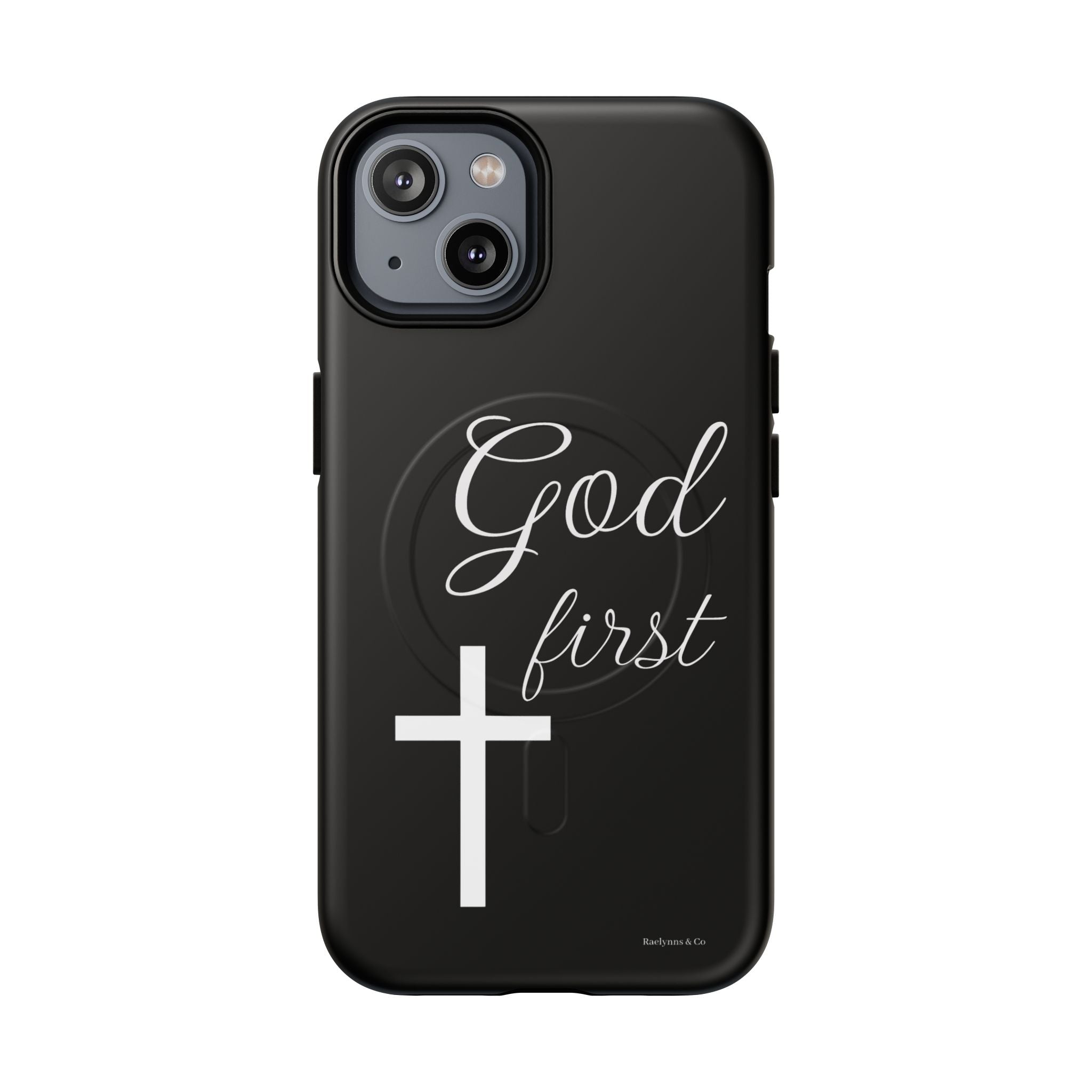 God First Phone Case — Black Tough Magnetic Christian iPhone Cover - RaeLynns Boutique