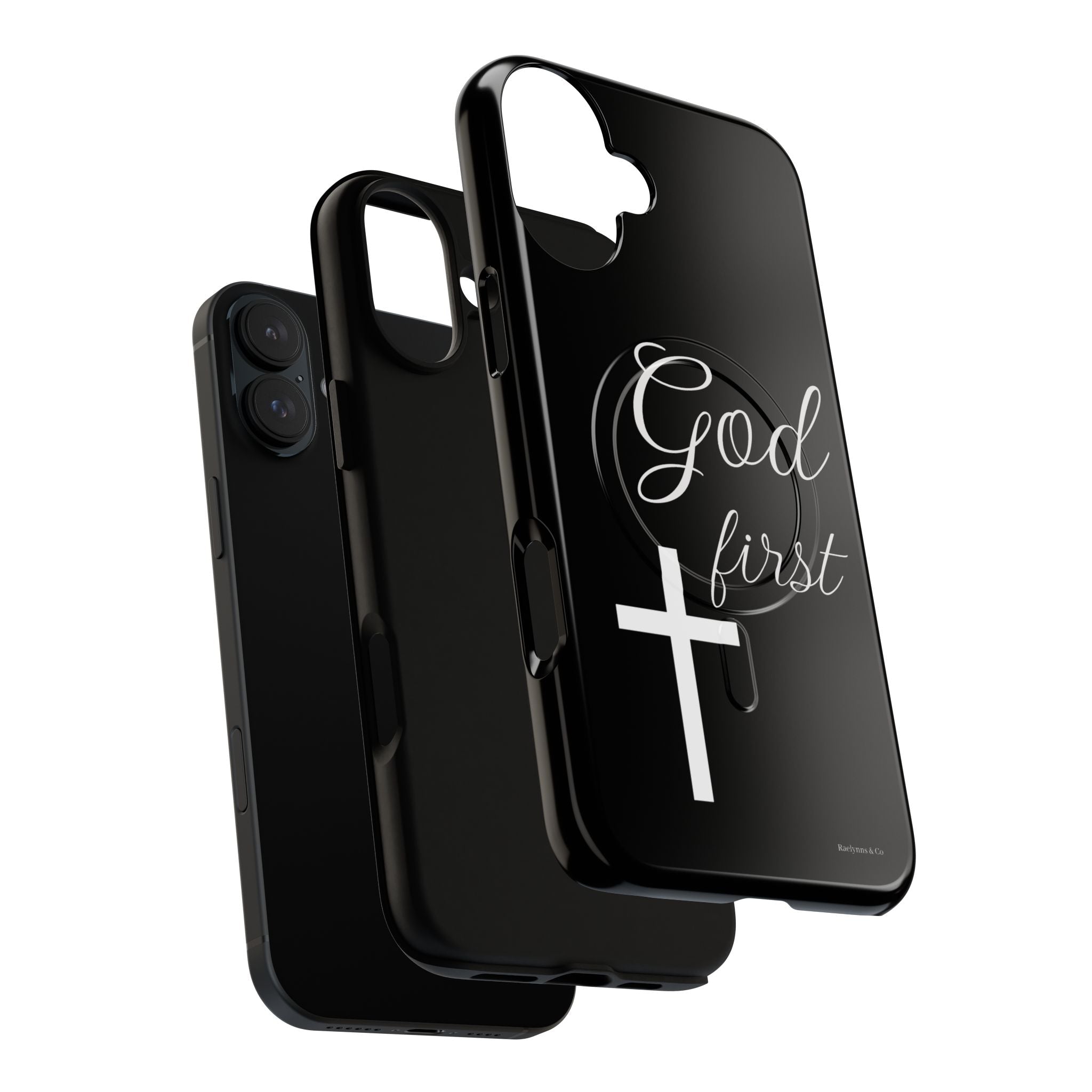 God First Phone Case — Black Tough Magnetic Christian iPhone Cover - RaeLynns Boutique