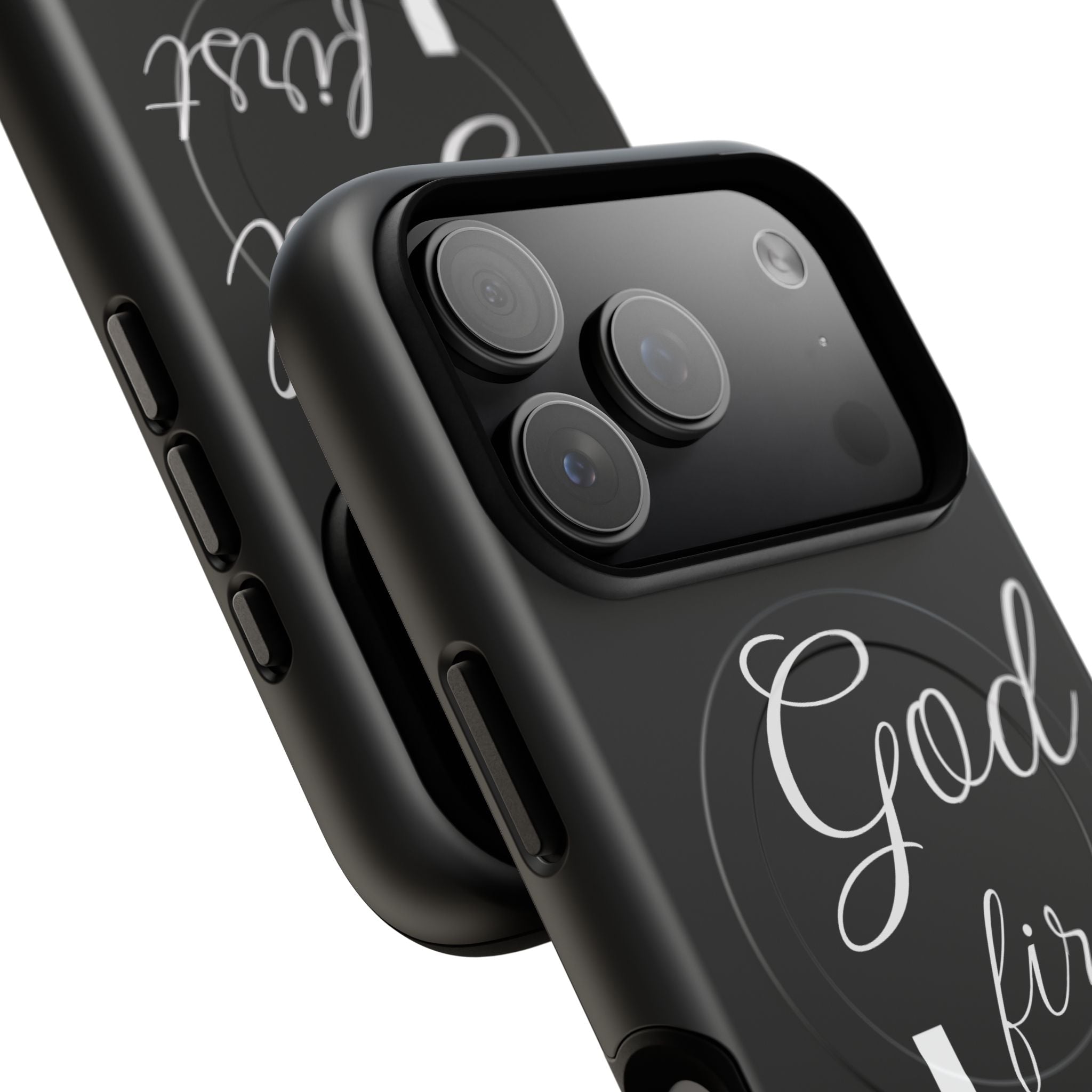 God First Phone Case — Black Tough Magnetic Christian iPhone Cover - RaeLynns Boutique
