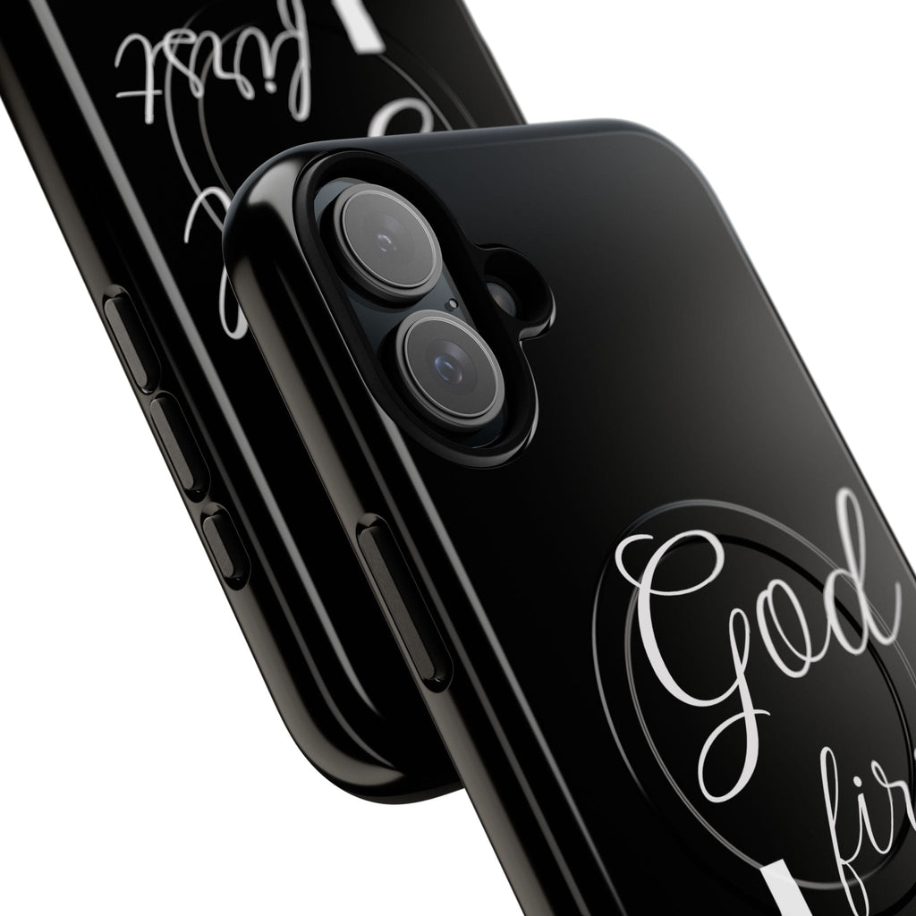 God First Phone Case — Black Tough Magnetic Christian iPhone Cover - RaeLynns Boutique