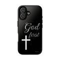 God First Phone Case — Black Tough Magnetic Christian iPhone Cover - RaeLynns Boutique