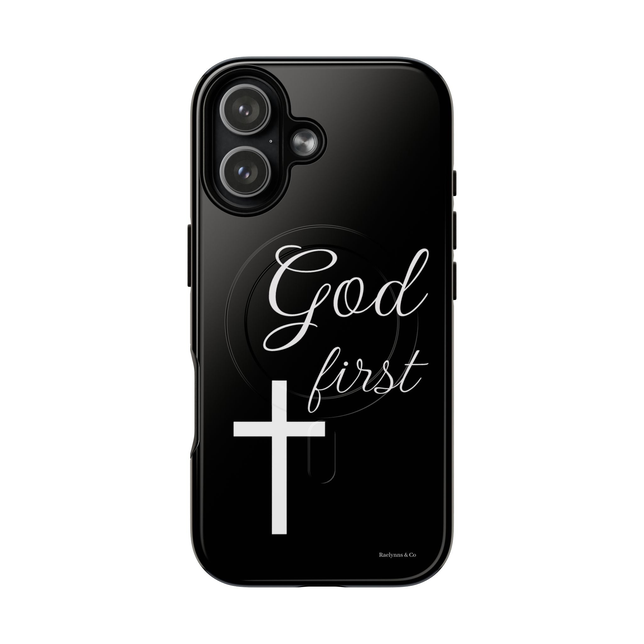 God First Phone Case — Black Tough Magnetic Christian iPhone Cover - RaeLynns Boutique