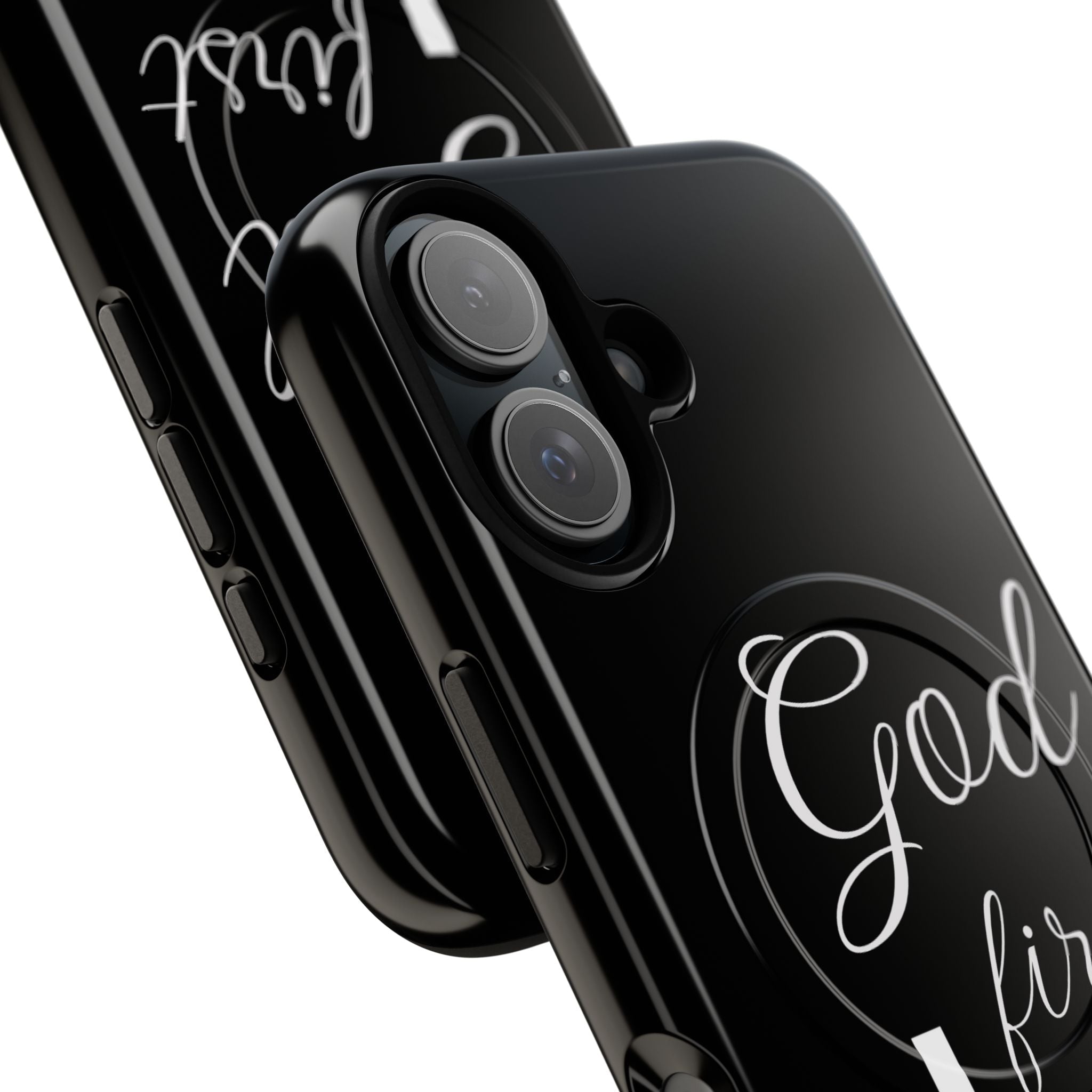 God First Phone Case — Black Tough Magnetic Christian iPhone Cover - RaeLynns Boutique
