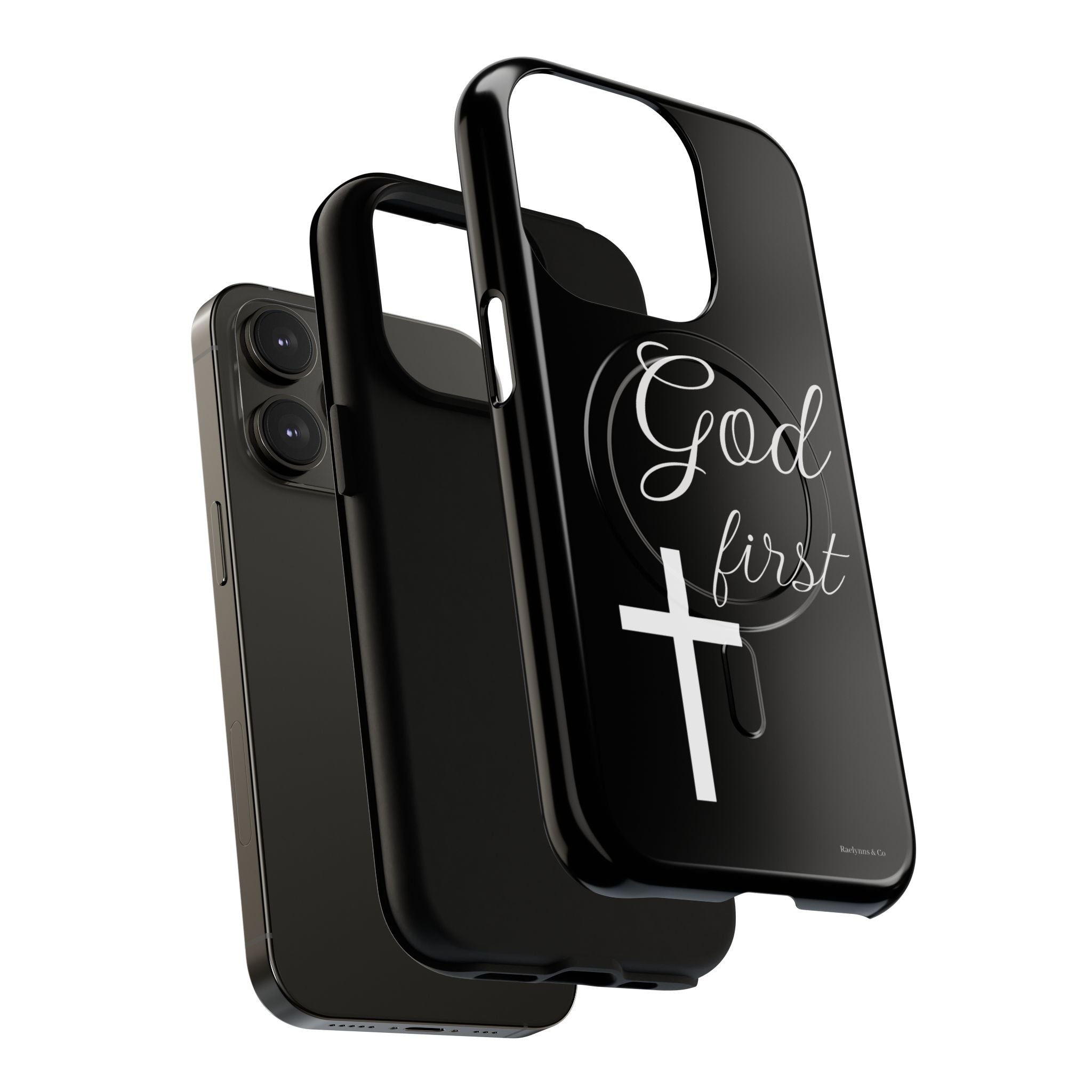 God First Phone Case — Black Tough Magnetic Christian iPhone Cover - RaeLynns Boutique