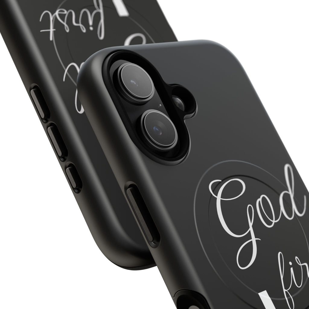 God First Phone Case — Black Tough Magnetic Christian iPhone Cover - RaeLynns Boutique