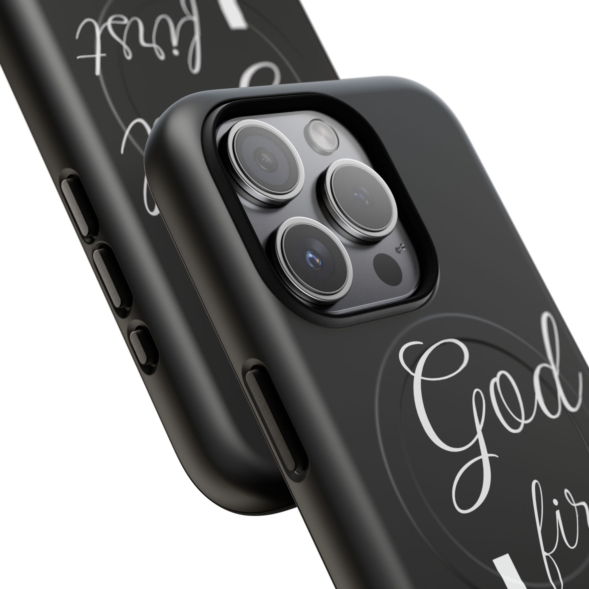 God First Phone Case — Black Tough Magnetic Christian iPhone Cover - RaeLynns Boutique