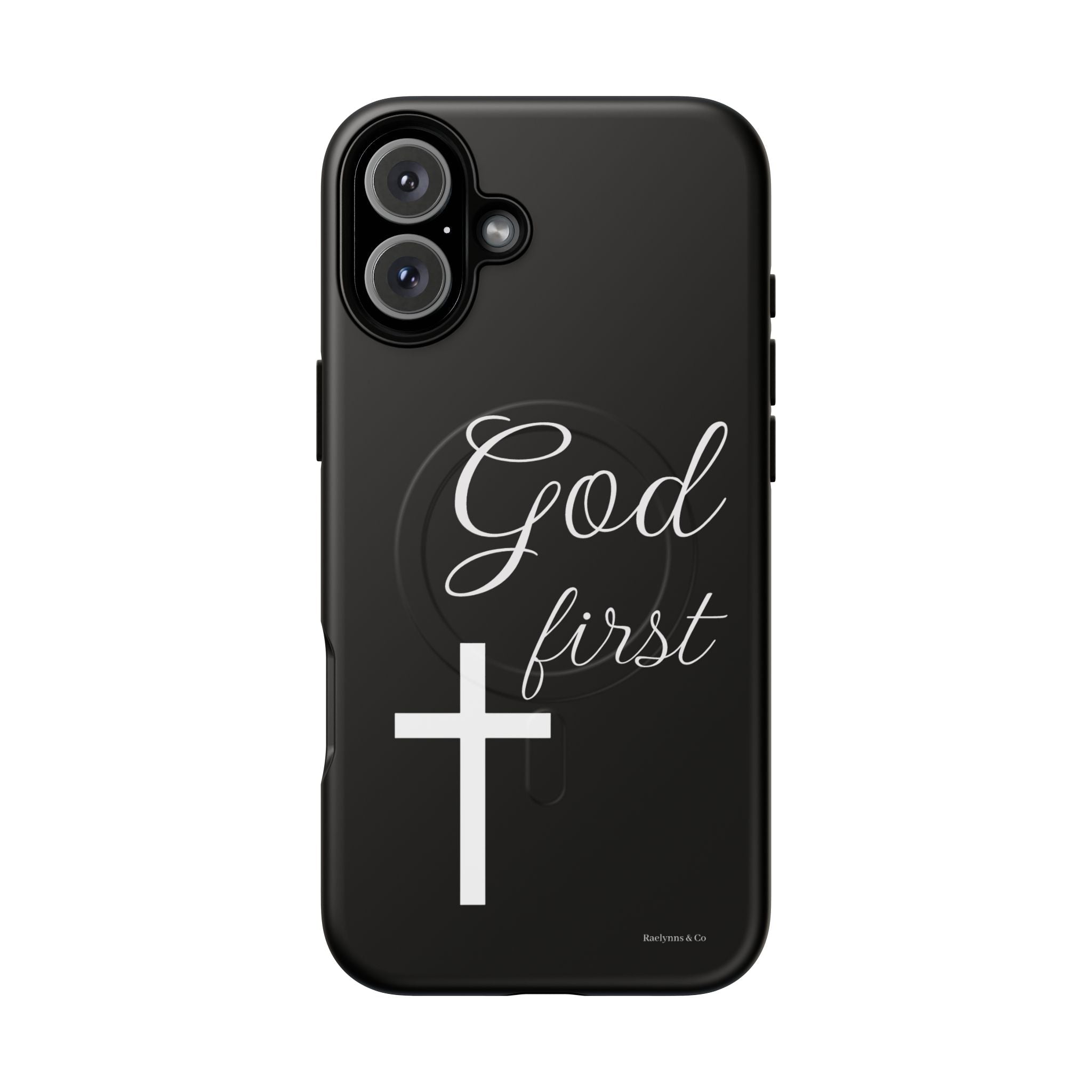 God First Phone Case — Black Tough Magnetic Christian iPhone Cover - RaeLynns Boutique