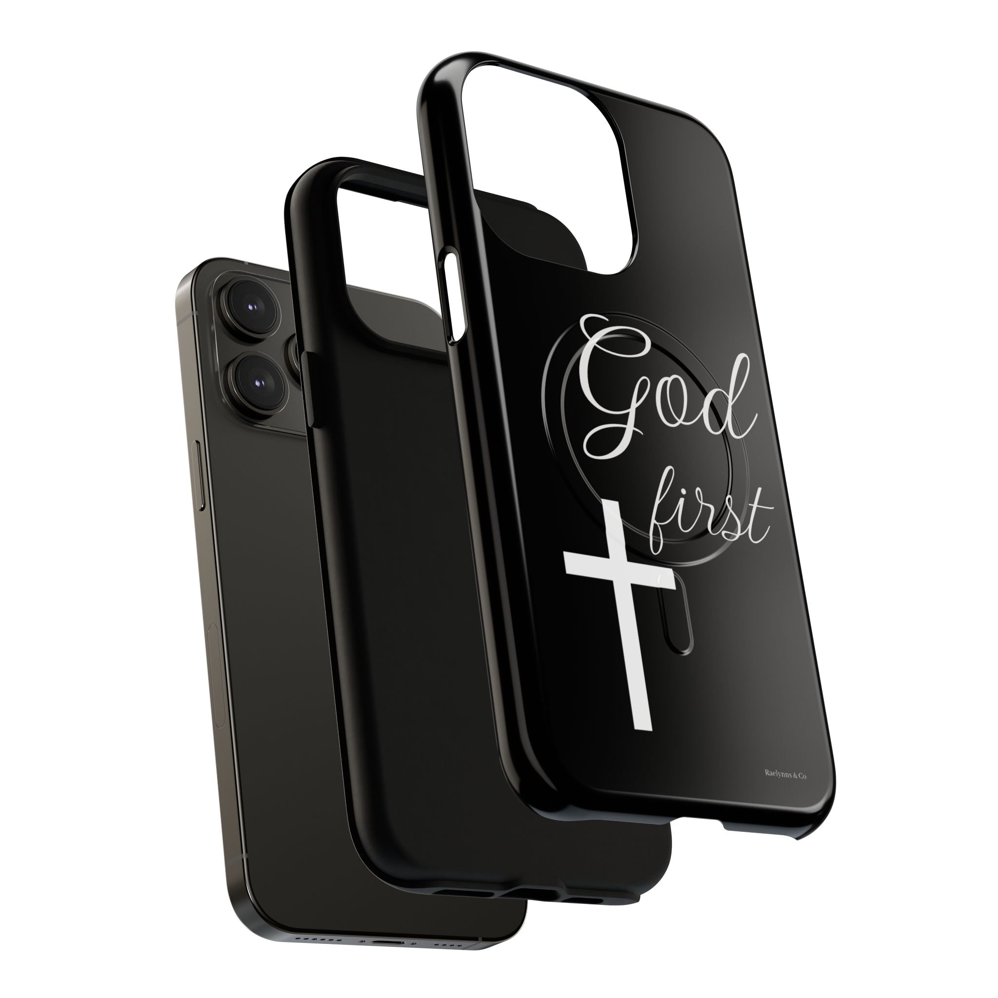 God First Phone Case — Black Tough Magnetic Christian iPhone Cover - RaeLynns Boutique