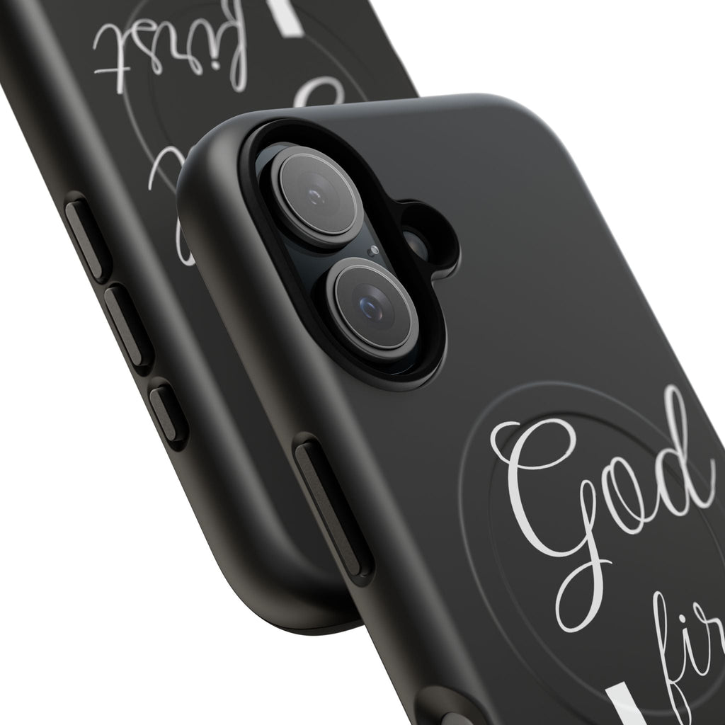 God First Phone Case — Black Tough Magnetic Christian iPhone Cover - RaeLynns Boutique