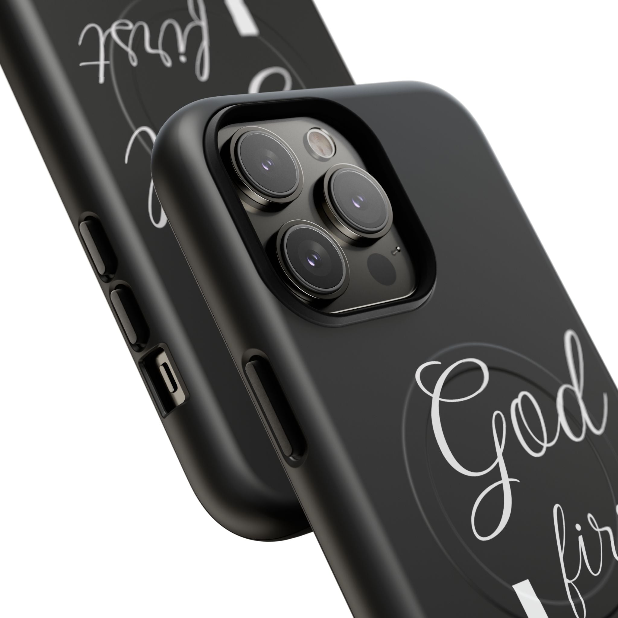 God First Phone Case — Black Tough Magnetic Christian iPhone Cover - RaeLynns Boutique
