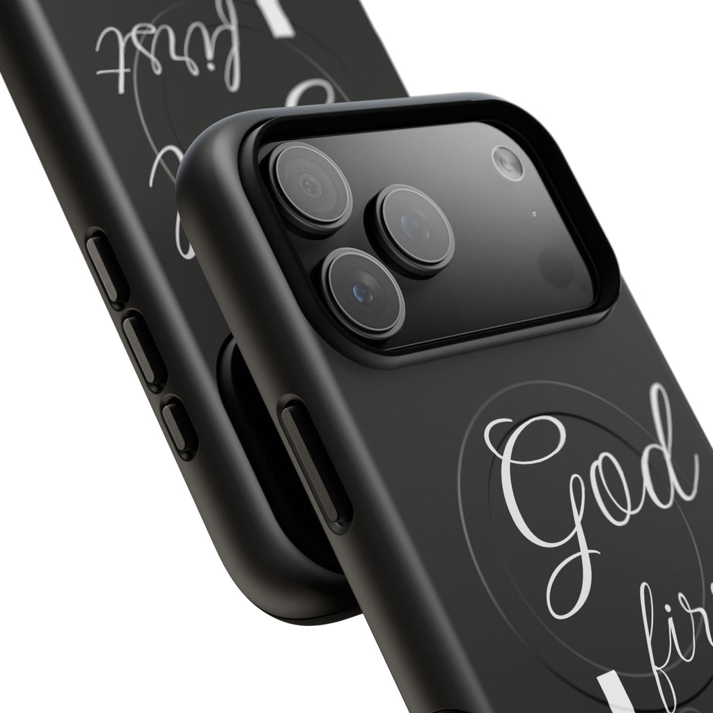 God First Phone Case — Black Tough Magnetic Christian iPhone Cover - RaeLynns Boutique