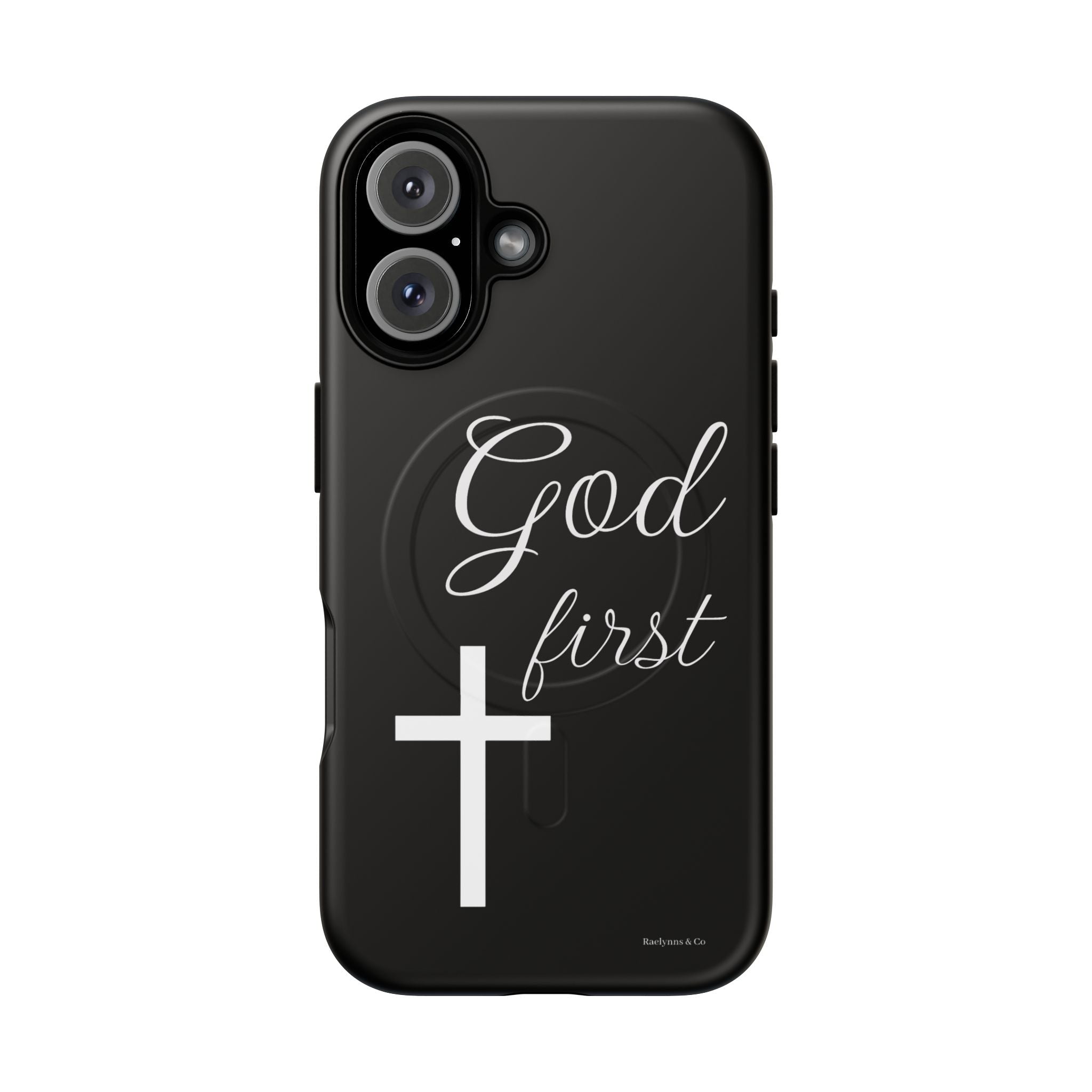 God First Phone Case — Black Tough Magnetic Christian iPhone Cover - RaeLynns Boutique
