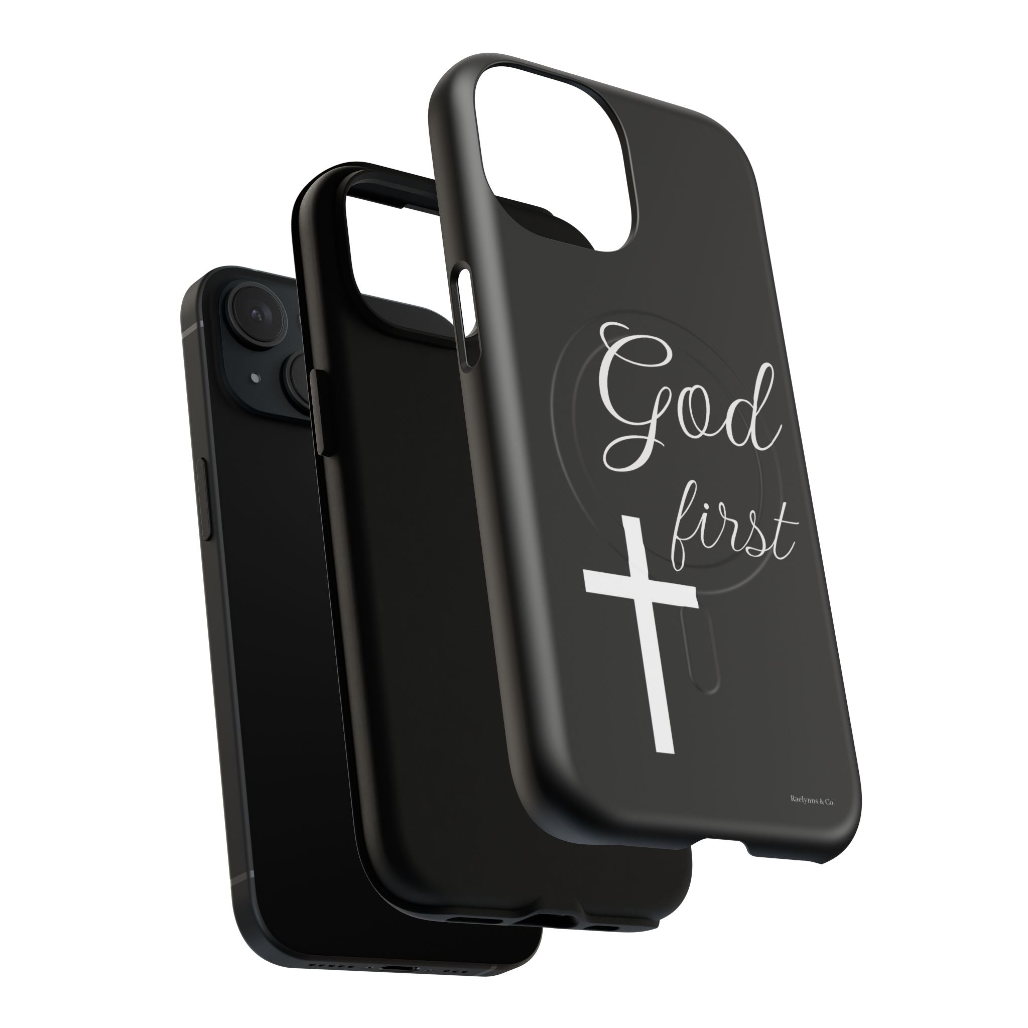 God First Phone Case — Black Tough Magnetic Christian iPhone Cover - RaeLynns Boutique