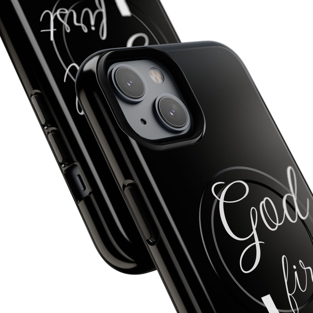 God First Phone Case — Black Tough Magnetic Christian iPhone Cover - RaeLynns Boutique