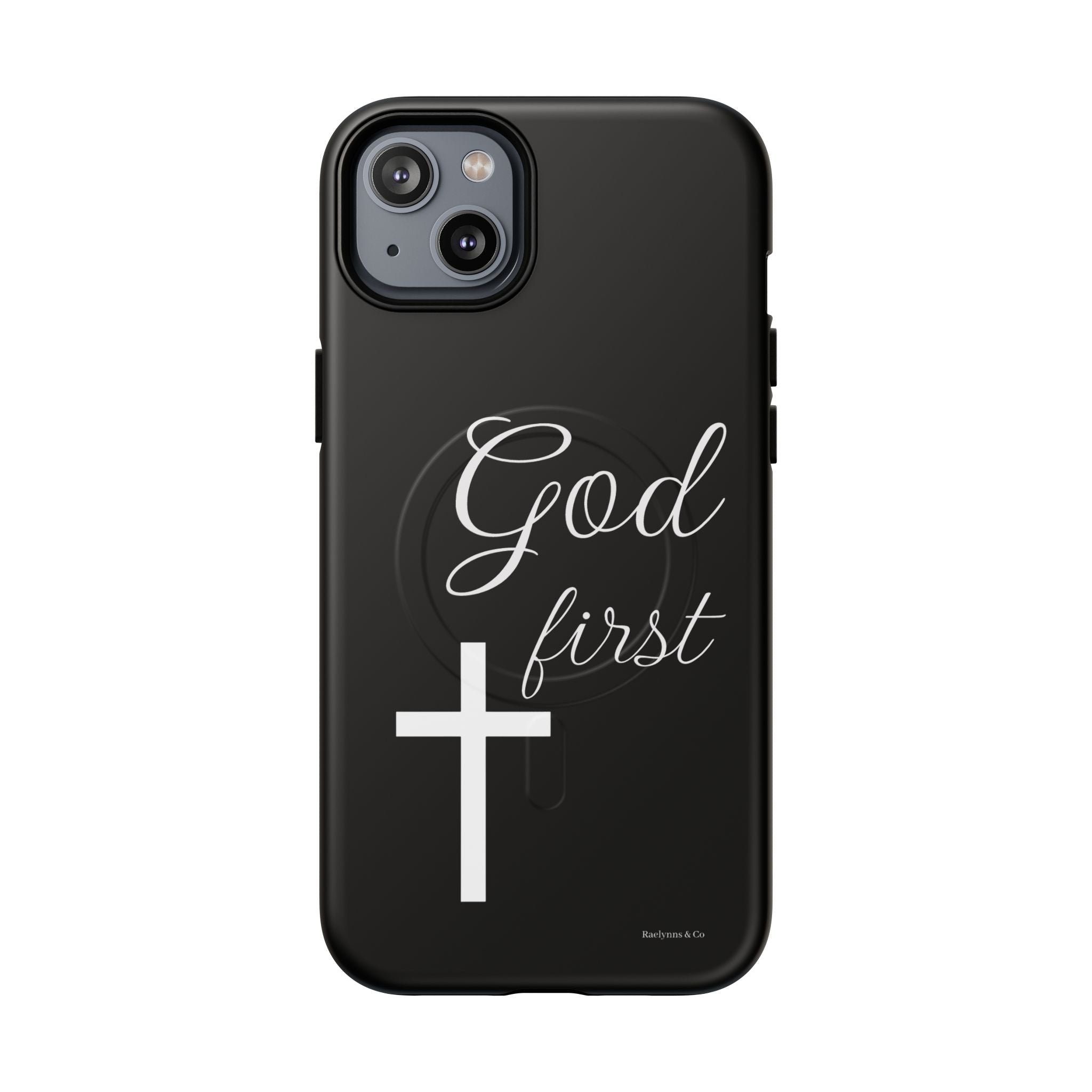 God First Phone Case — Black Tough Magnetic Christian iPhone Cover - RaeLynns Boutique