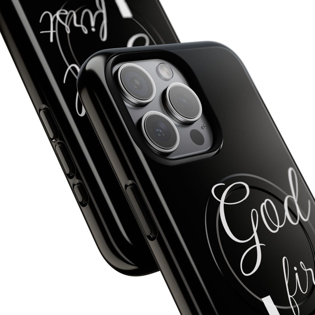 God First Phone Case — Black Tough Magnetic Christian iPhone Cover - RaeLynns Boutique