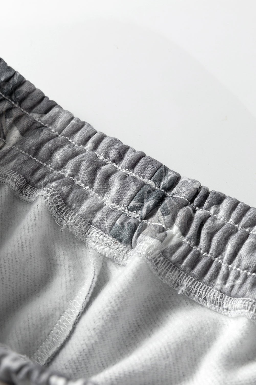 Gray Camo Print Cozy Drawstring Elastic Waist Jogger Pants - Raelynns&Co