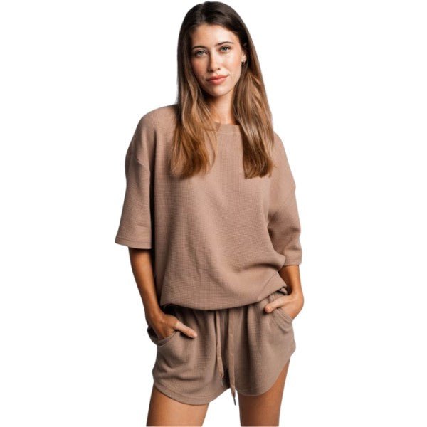 GREEN SAGE Aqualux Lounge Set – Top & Shorts - Raelynns&Co
