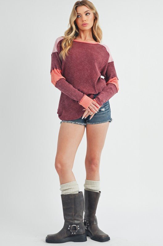 Gretel Colorblock Layering Top - RaeLynns Boutique