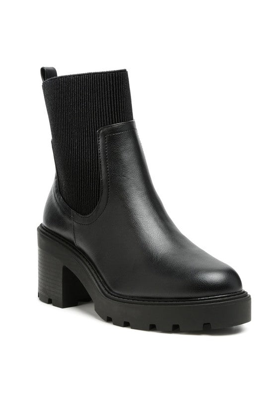 LIAM BLACK SOCK CHUNKY CHELSEA BOOTS - RaeLynns Boutique