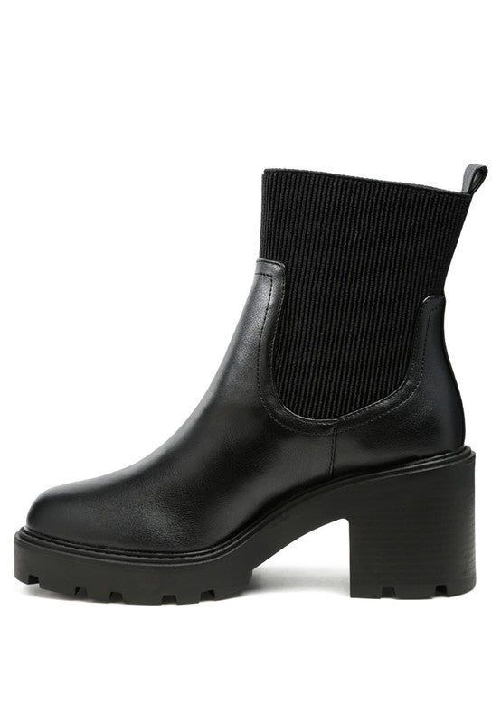 LIAM BLACK SOCK CHUNKY CHELSEA BOOTS - RaeLynns Boutique