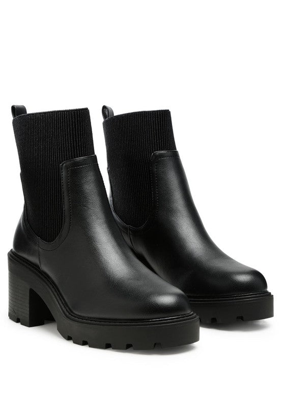 LIAM BLACK SOCK CHUNKY CHELSEA BOOTS - RaeLynns Boutique