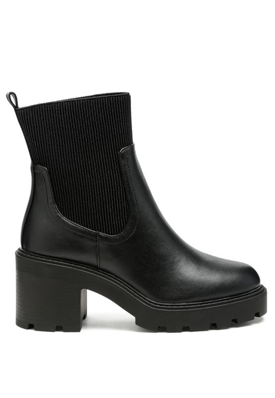 LIAM BLACK SOCK CHUNKY CHELSEA BOOTS - RaeLynns Boutique
