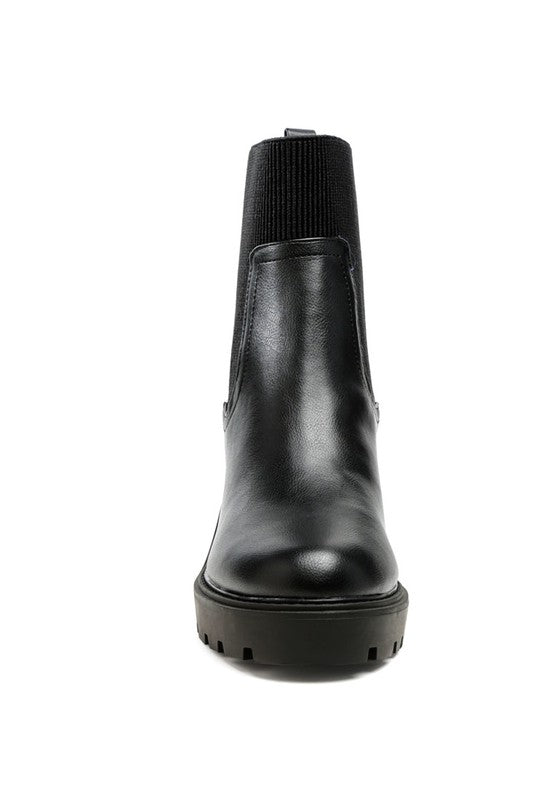LIAM BLACK SOCK CHUNKY CHELSEA BOOTS - RaeLynns Boutique