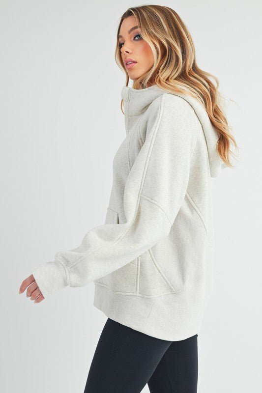 Long Drea Half - Zip Hoodie - RaeLynns Boutique